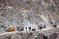 Preparation for explosive works on construction of Srinagar Ã¢â¬â Leh road